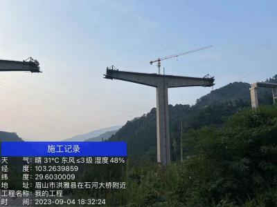 中鐵十九（jiǔ）局眉山石河大橋項目